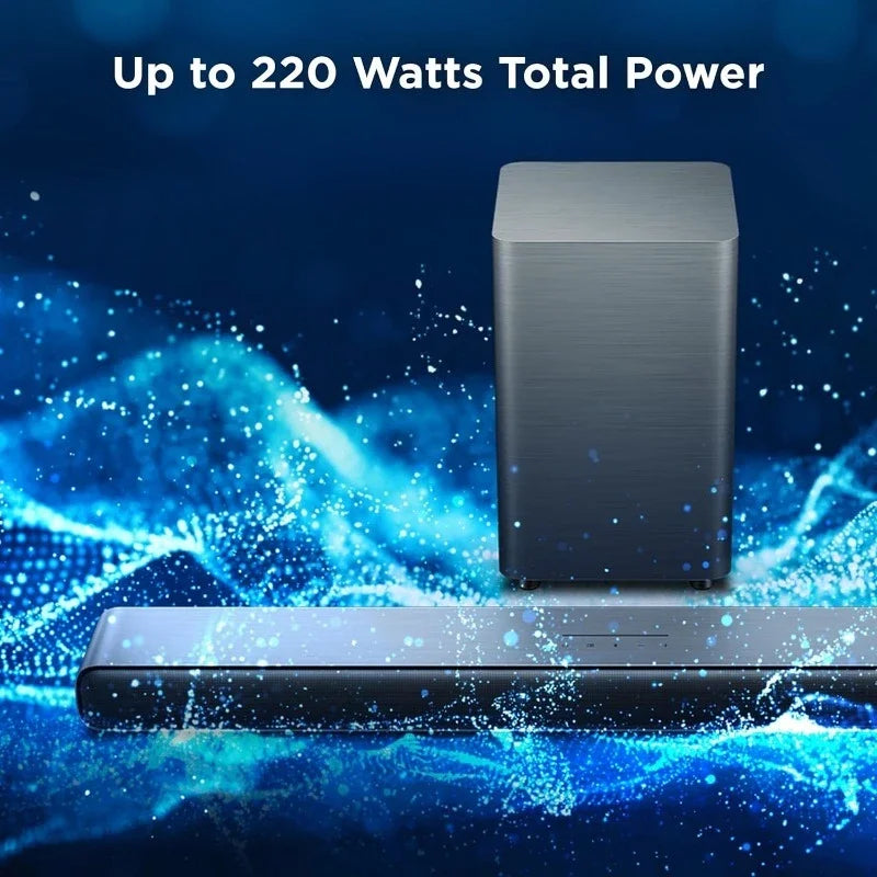 S55H S Class 2.1 Channel Sound Bar with Dolby Atmos, DTS Virtual:X, Wireless Subwoofer, Bluetooth Music Streaming