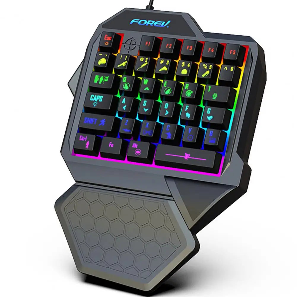 35-Key RGB Wired Mini One-handed Mechanical Gaming Keyboard Switch 35Key Gamer Tapping Game Controller for Computer PC Laptop
