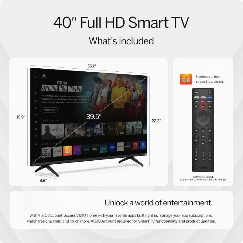 40-inch Full HD 1080p Smart TV with DTS Virtual: X, Compatibility, Cast Built-in, Bluetooth Headphone Capable