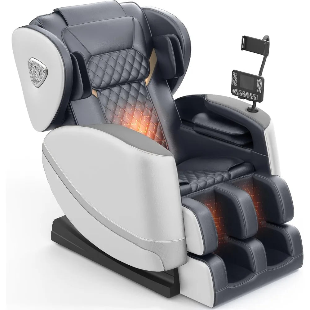 Massage Chair Full Body, Zero Gravity Massage Chair with 10 Fix Rollers, Heating, Foot Massage, Auto Modes, Bluetooth Speak