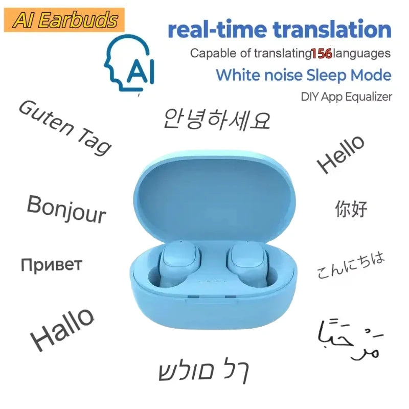 Bluetooth Earphones TWS Headsets DIY APP AI Translator Earbuds Wireless Headphones 10 Hours long life Displa New 156 Language