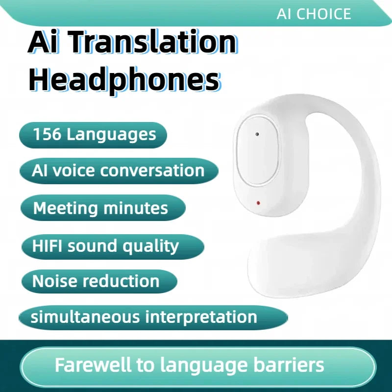 TWS Bluetooth AI Translation Earbuds Real Time Headphones Bluetooth 5.4 156 Languages for Travel Business Learning For iphone