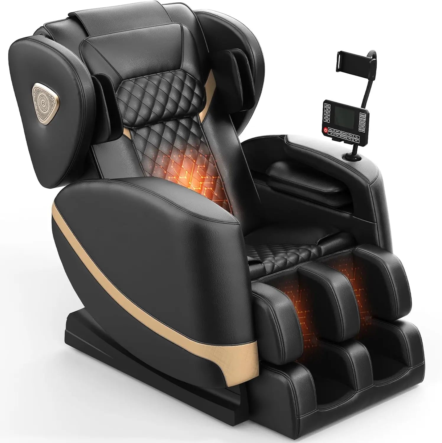Massage Chair Full Body, Zero Gravity Massage Chair with 10 Fix Rollers, Heating, Foot Massage, Auto Modes, Bluetooth Speak