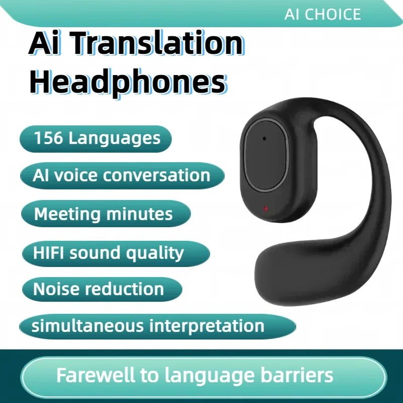 TWS Bluetooth AI Translation Earbuds Real Time Headphones Bluetooth 5.4 156 Languages for Travel Business Learning For iphone